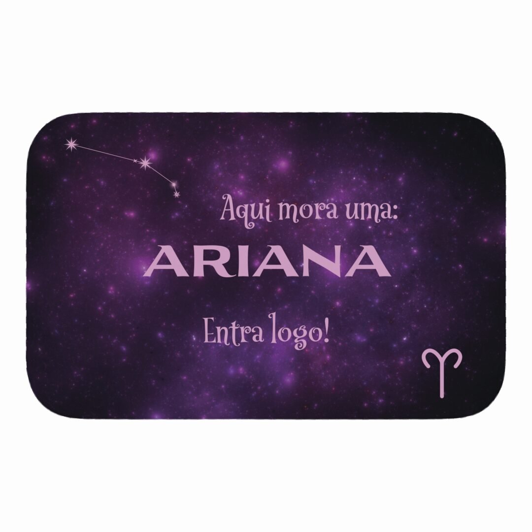 Tapete de Porta 60x40cm - Horóscopo - Feminino - Áries