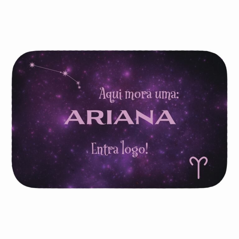 Tapete de Porta 60x40cm – Horóscopo – Feminino – Áries