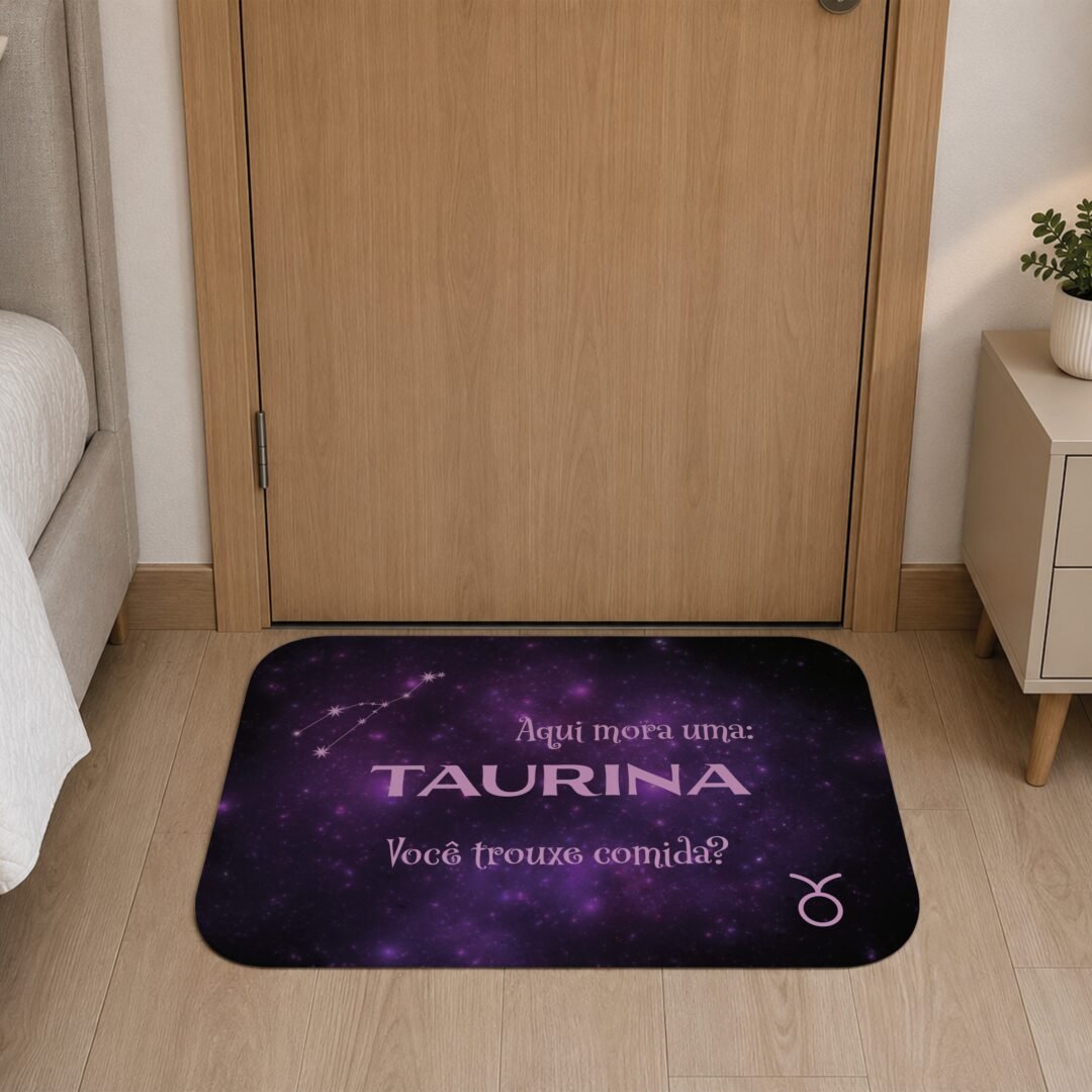 Tapete de Porta 60x40cm - Horóscopo - Feminino - Touro