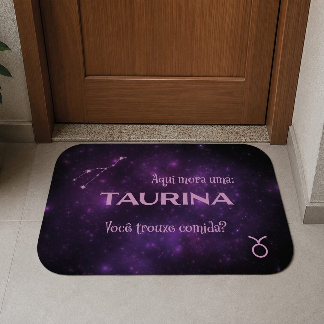 Tapete de Porta 60x40cm - Horóscopo - Feminino - Touro