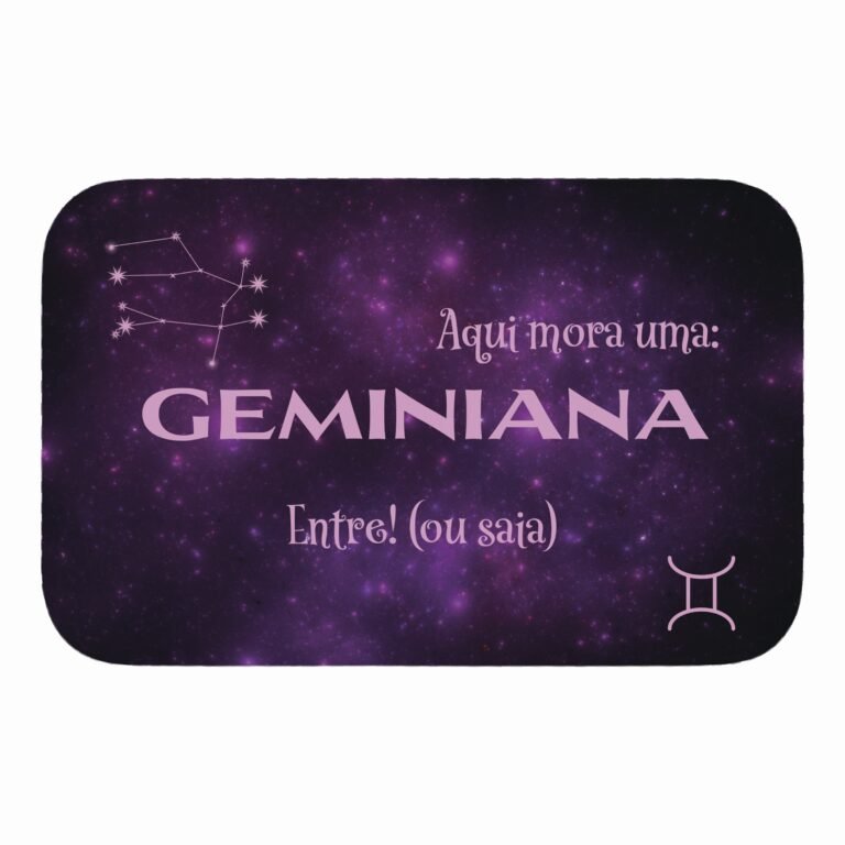Tapete de Porta 60x40cm – Horóscopo – Feminino – Gêmeos
