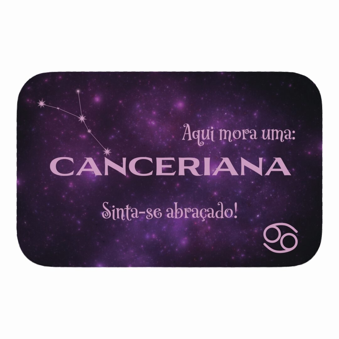 Tapete de Porta 60x40cm - Horóscopo - Feminino - Câncer