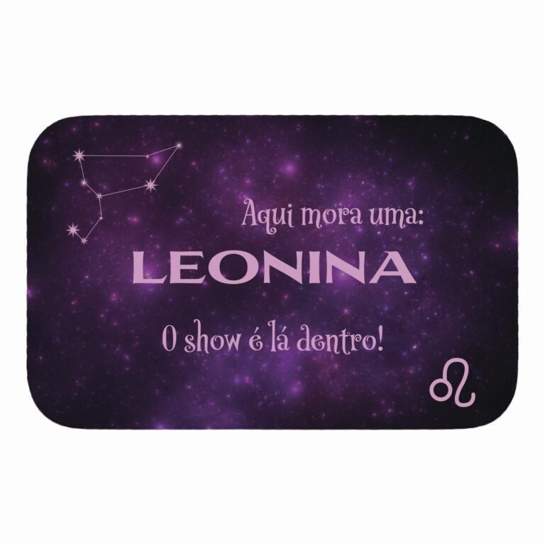 Tapete de Porta 60x40cm – Horóscopo – Feminino – Leão