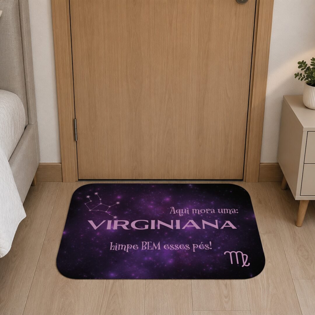 Tapete de Porta 60x40cm - Horóscopo - Feminino - Virgem