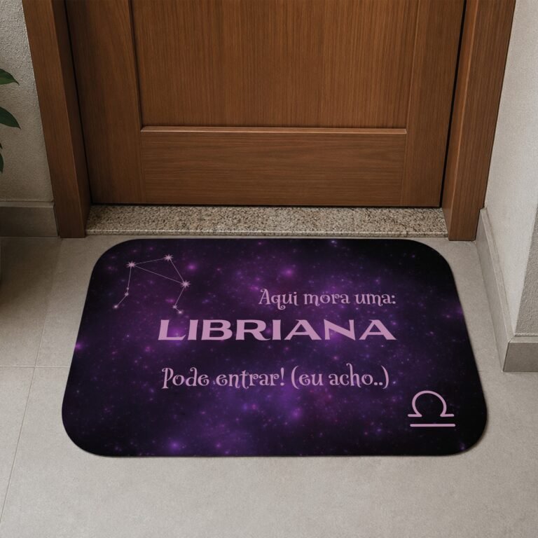Tapete de Porta 60x40cm – Horóscopo – Feminino – Libra