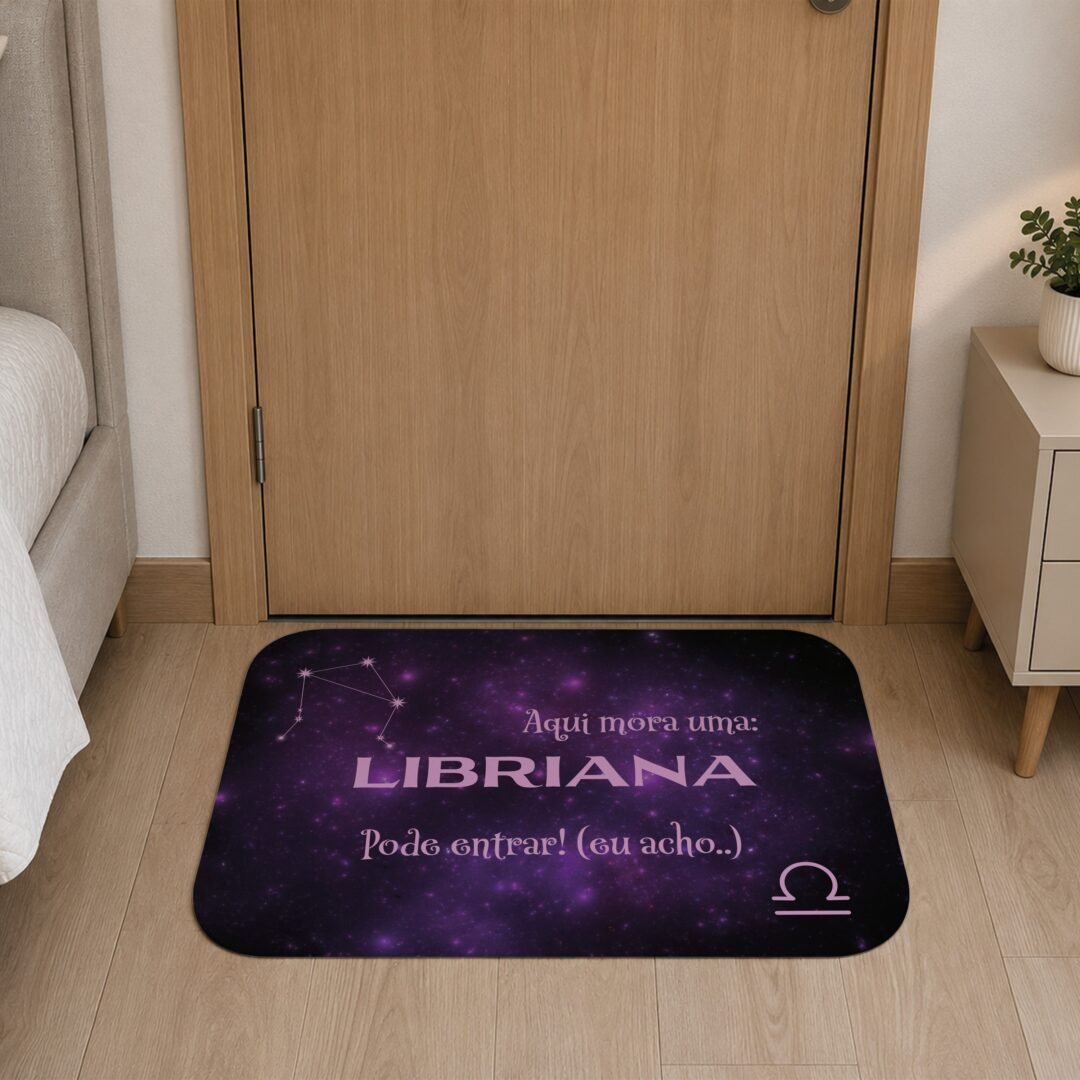 Tapete de Porta 60x40cm - Horóscopo - Feminino - Libra