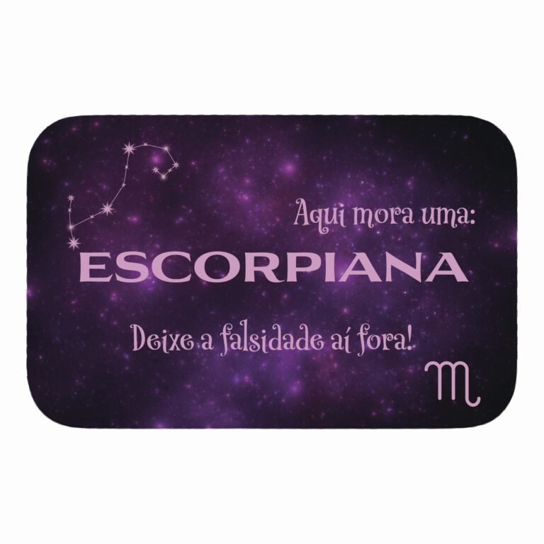 Tapete de Porta 60x40cm – Horóscopo – Feminino – Escorpião