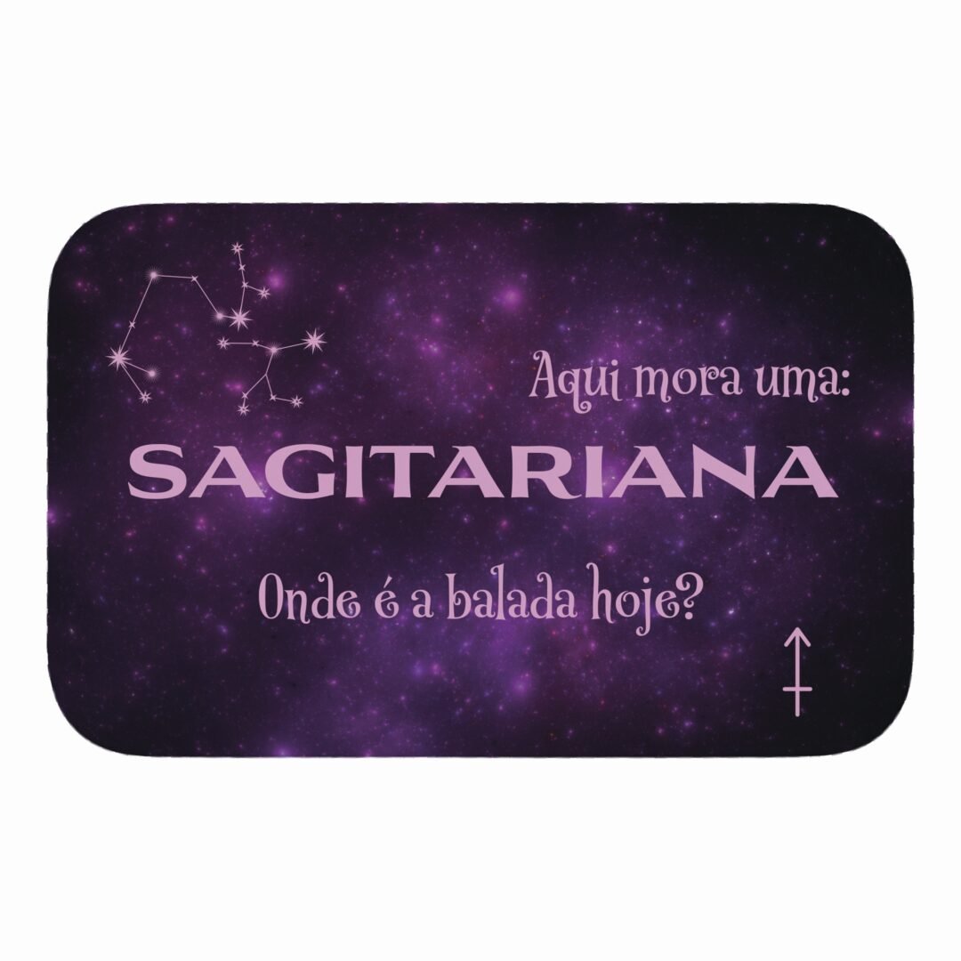 Tapete de Porta 60x40cm - Horóscopo - Feminino - Sagitário