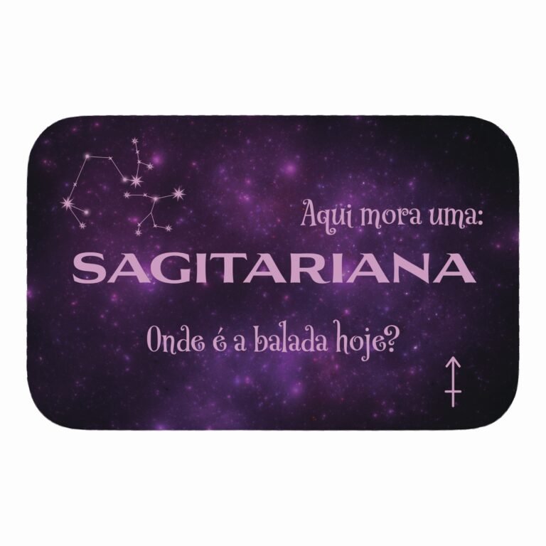 Tapete de Porta 60x40cm – Horóscopo – Feminino – Sagitário