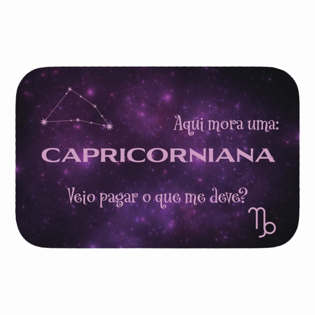 Tapete de Porta 60x40cm - Horóscopo - Feminino - Capricórnio