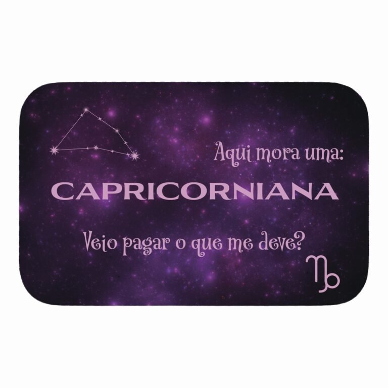 Tapete de Porta 60x40cm – Horóscopo – Feminino – Capricórnio
