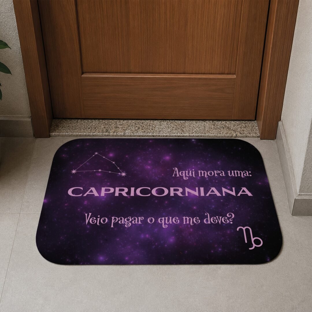 Tapete de Porta 60x40cm - Horóscopo - Feminino - Capricórnio