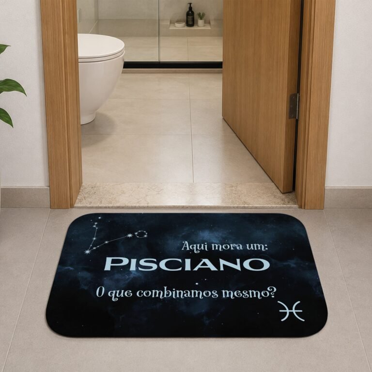 Tapete de Porta 60x40cm – Horóscopo – Masculino – Peixes
