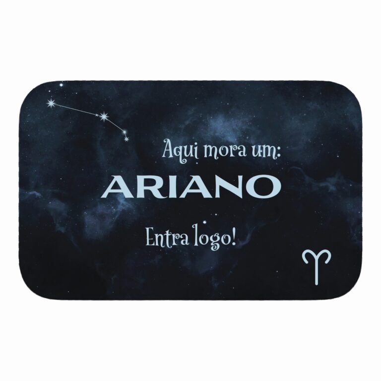 Tapete de Porta 60x40cm – Horóscopo – Masculino – Áries