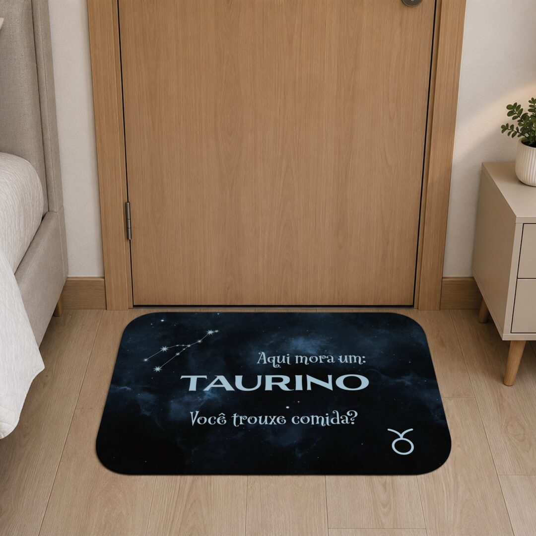 Tapete de Porta 60x40cm - Horóscopo - Masculino - Touro