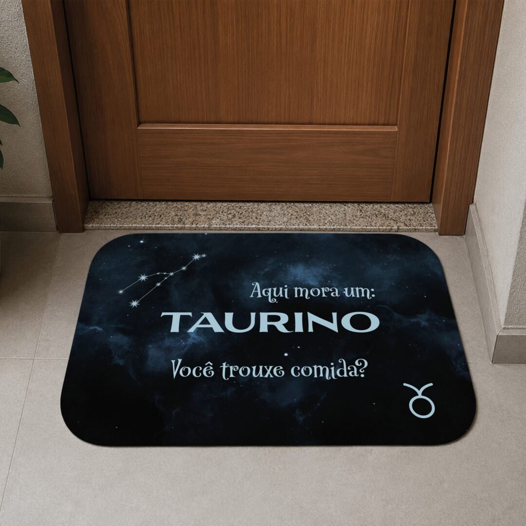 Tapete de Porta 60x40cm - Horóscopo - Masculino - Touro