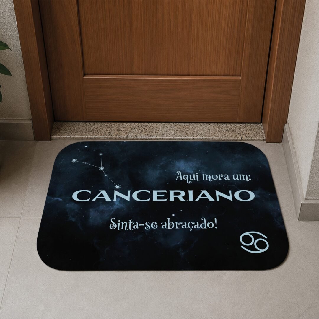 Tapete de Porta 60x40cm - Horóscopo - Masculino - Câncer