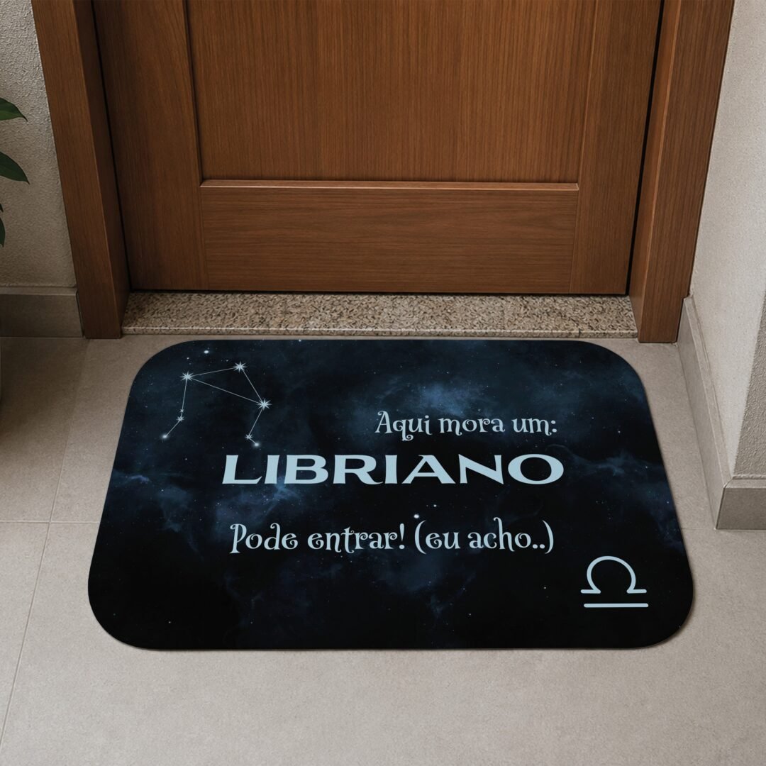 Tapete de Porta 60x40cm - Horóscopo - Masculino - Libra