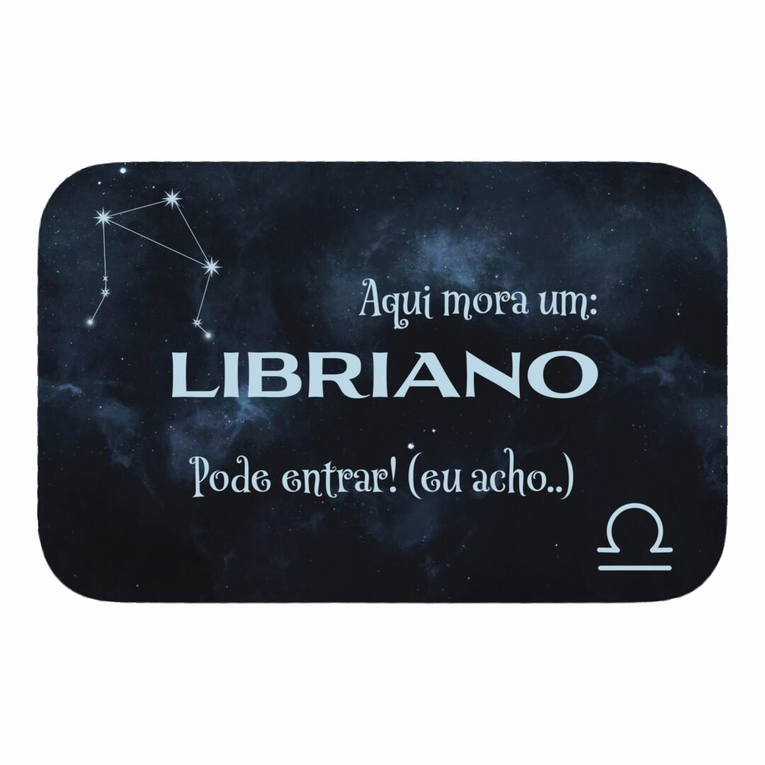 Tapete de Porta 60x40cm - Horóscopo - Masculino - Libra