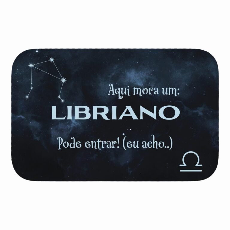 Tapete de Porta 60x40cm – Horóscopo – Masculino – Libra