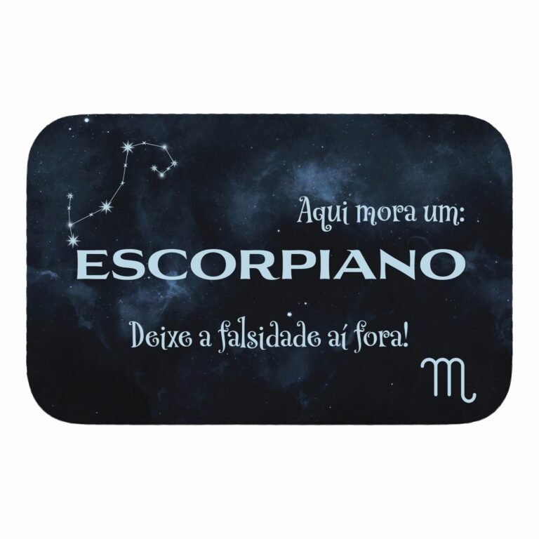 Tapete de Porta 60x40cm – Horóscopo – Masculino – Escorpião