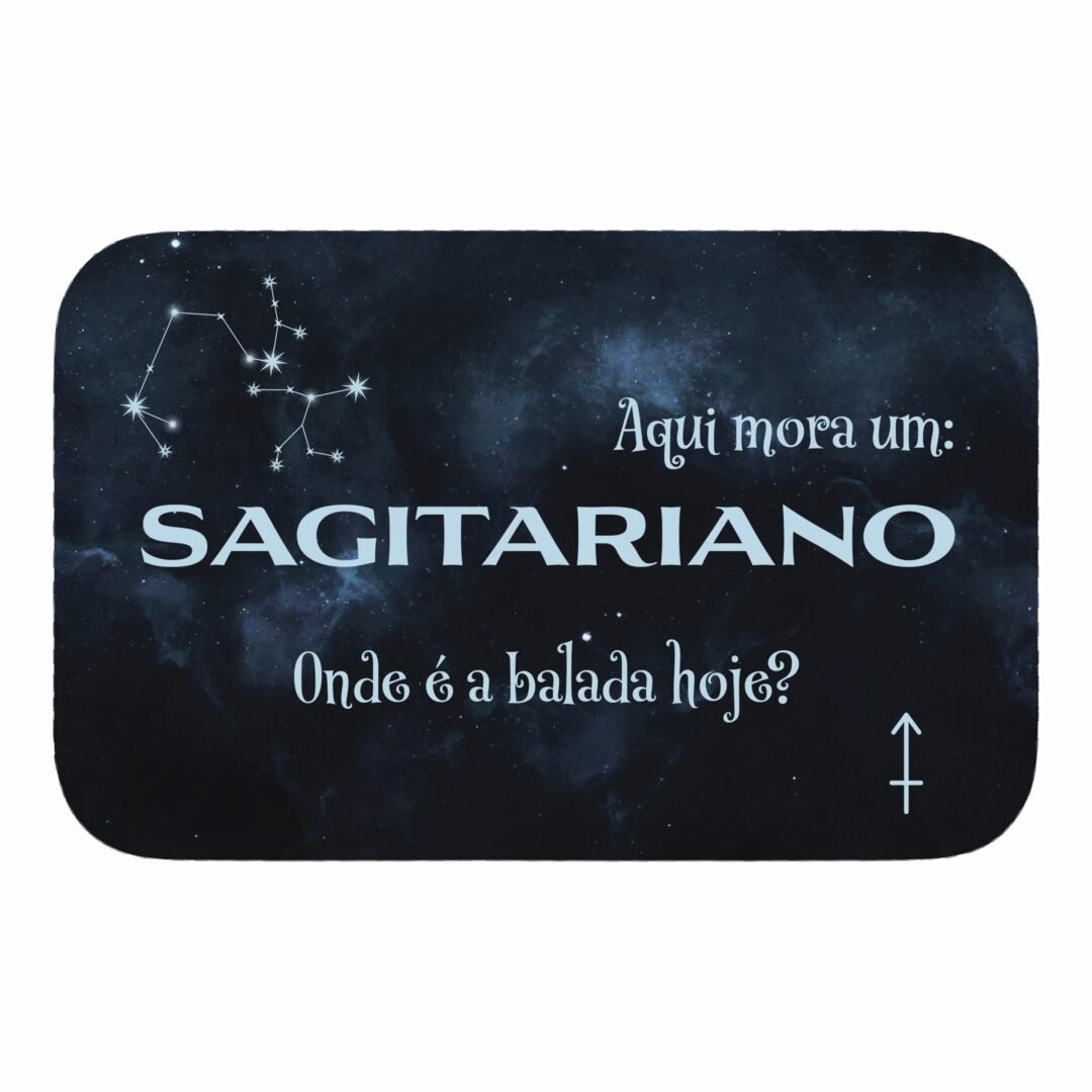 Tapete de Porta 60x40cm - Horóscopo - Masculino - Sagitário