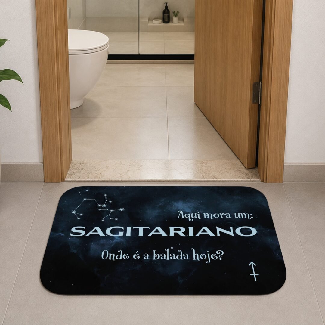 Tapete de Porta 60x40cm - Horóscopo - Masculino - Sagitário