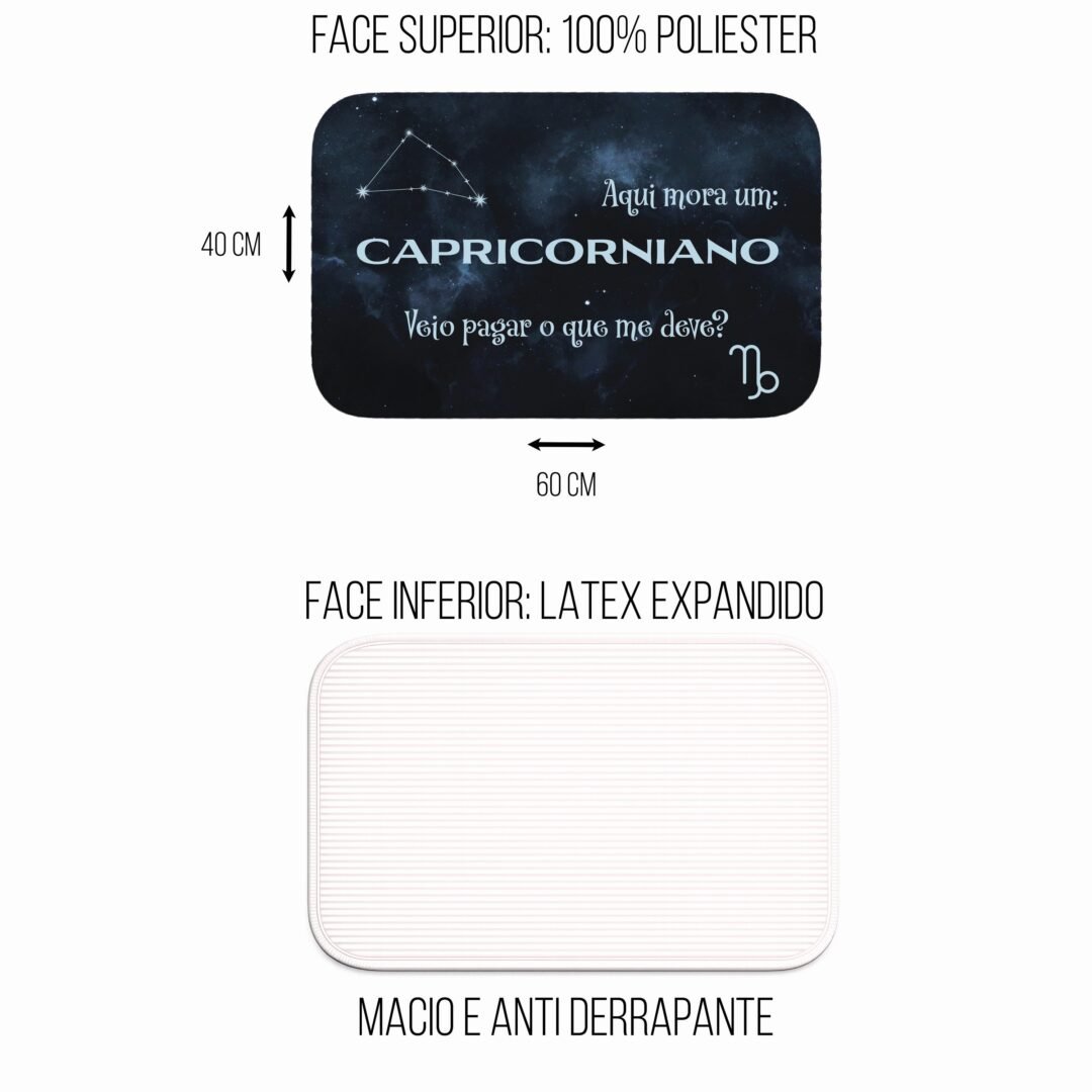 Tapete de Porta 60x40 - Horóscopo - Masculino - Capricórnio