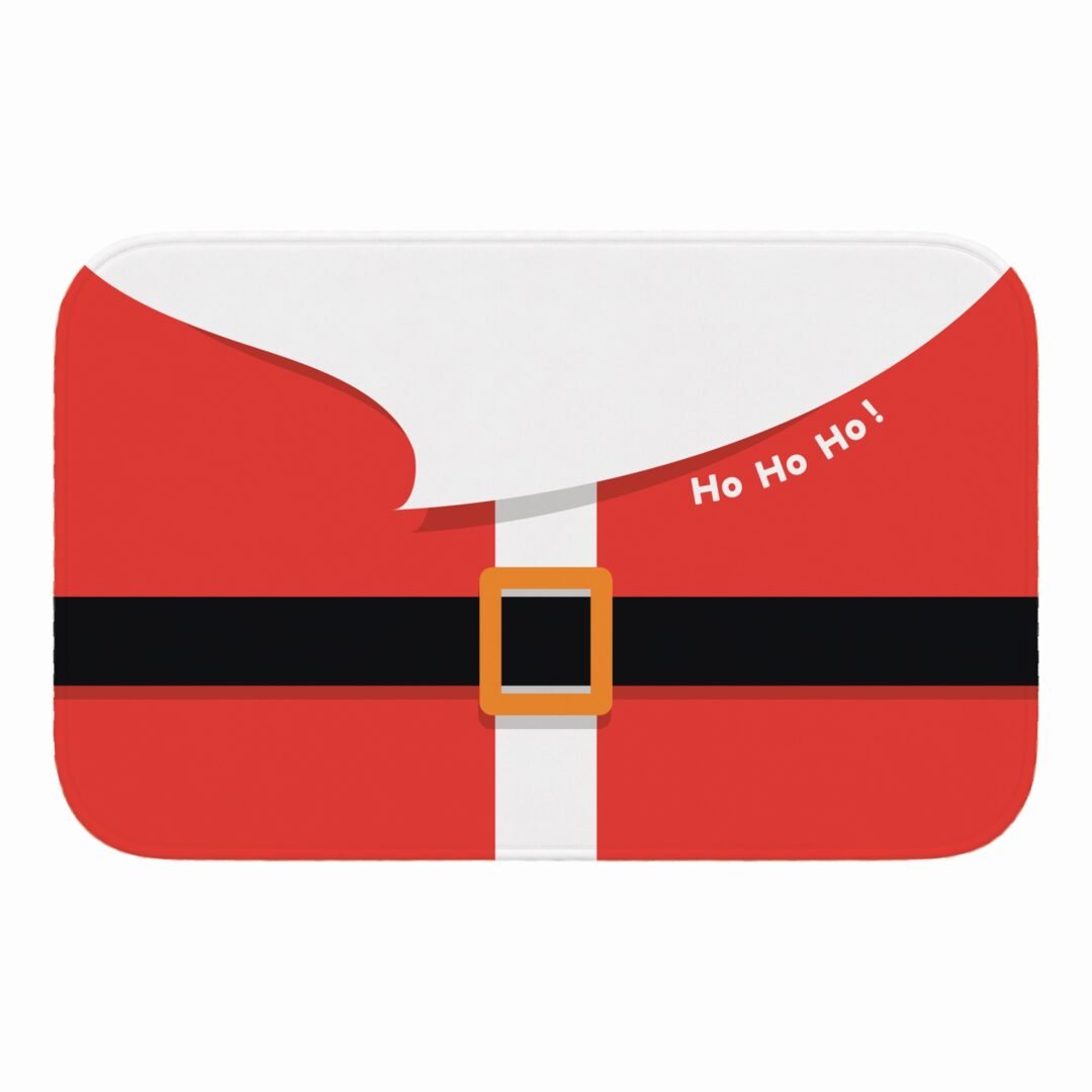 Tapete de Porta 60x40 - Natal - Roupa do Papai Noel