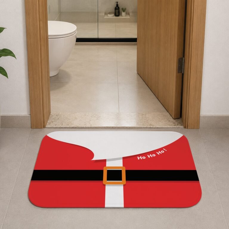 Tapete de Porta 60×40 – Natal – Roupa do Papai Noel