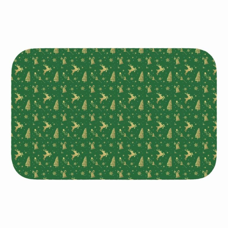 Tapete de Porta 60×40 – Natal – Estampa Renas – Verde