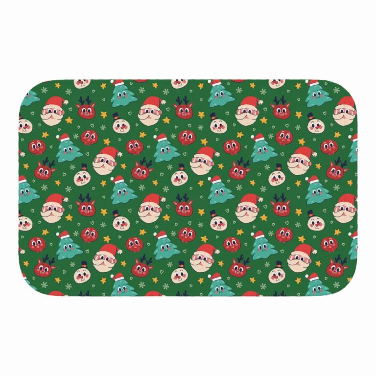 Tapete de Porta 60×40 – Natal – Elementos – Verde