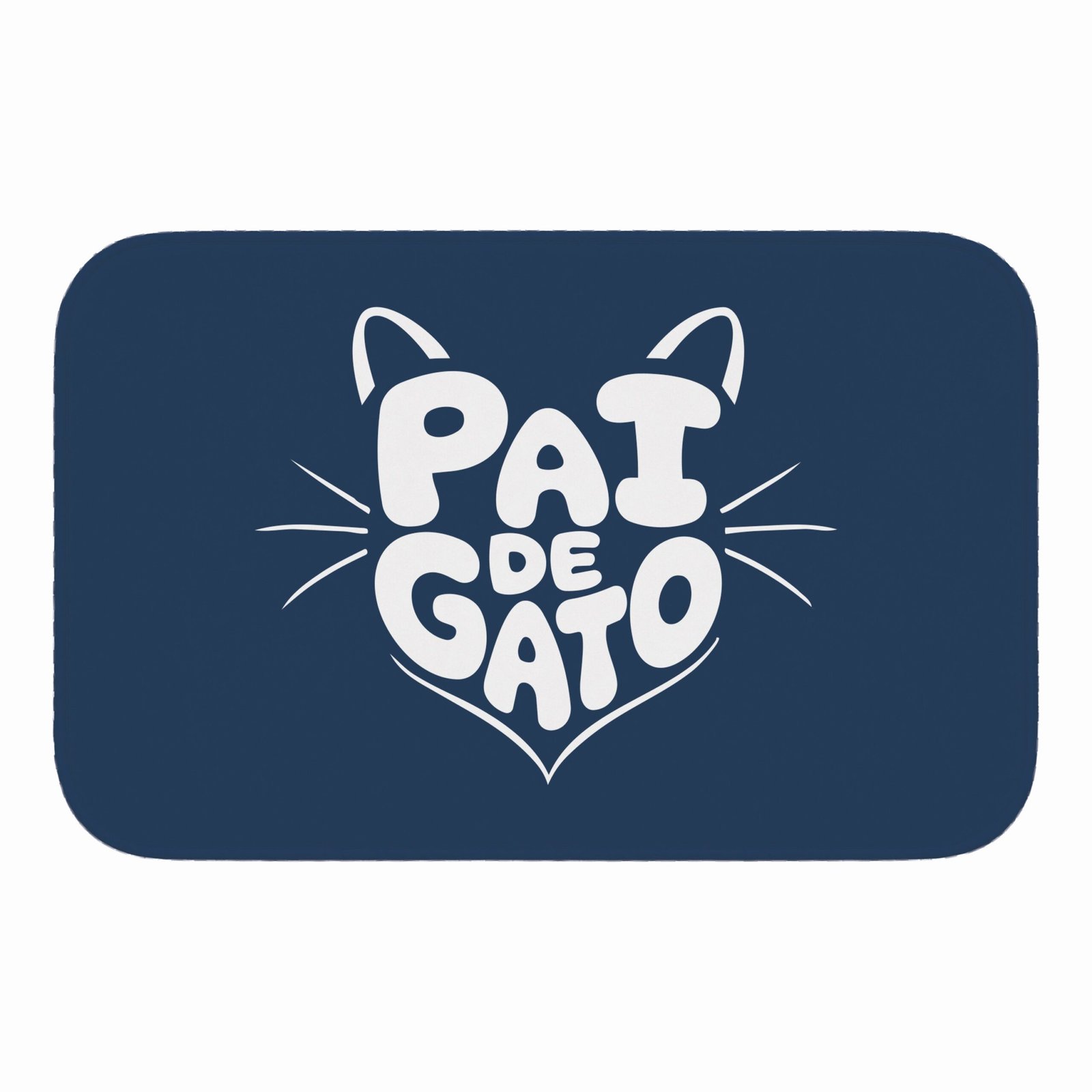 Tapete de Porta 60×40 – Pets – Pai de Gato – Azul