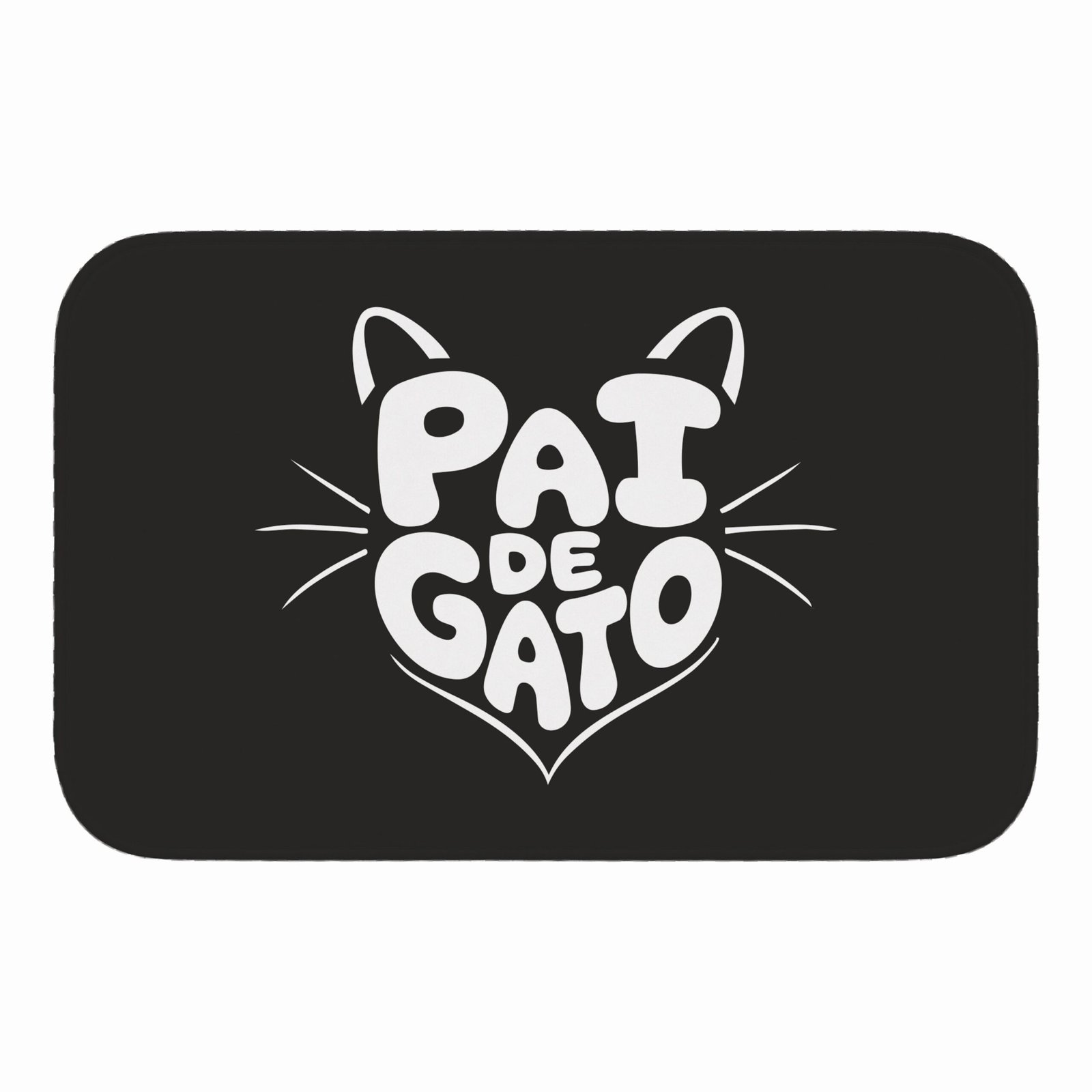 Tapete de Porta 60×40 – Pets – Pai de Gato – Preto