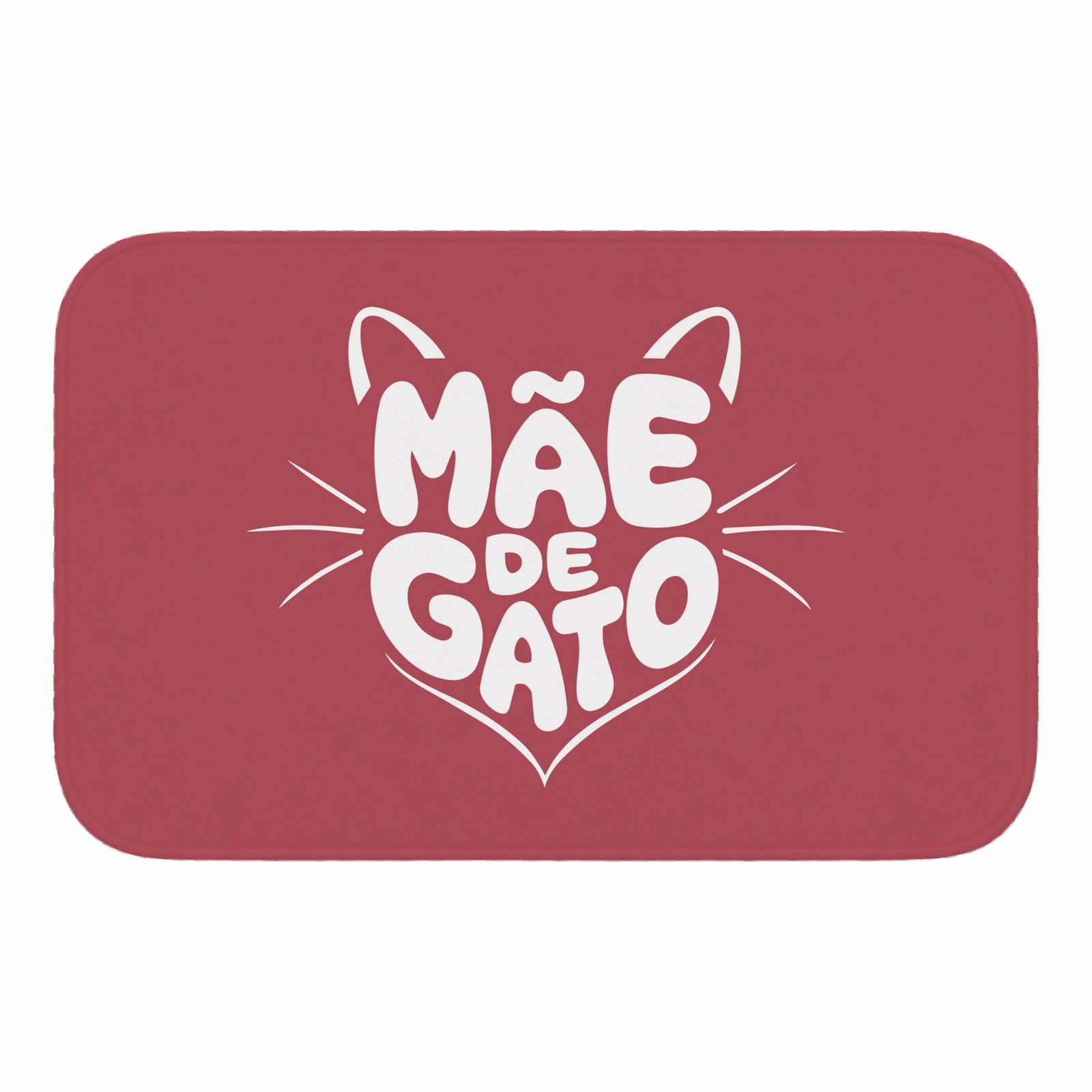Tapete de Porta 60×40 – Pets – Mãe de Gato – Rosa