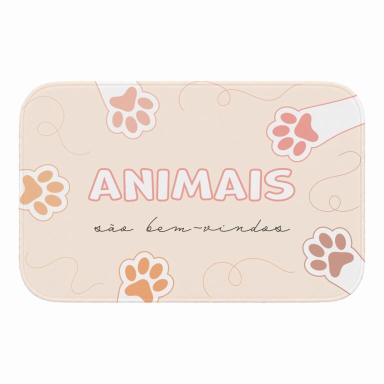Tapete de Porta 60×40 – Pets – Animais São Bem-vidos