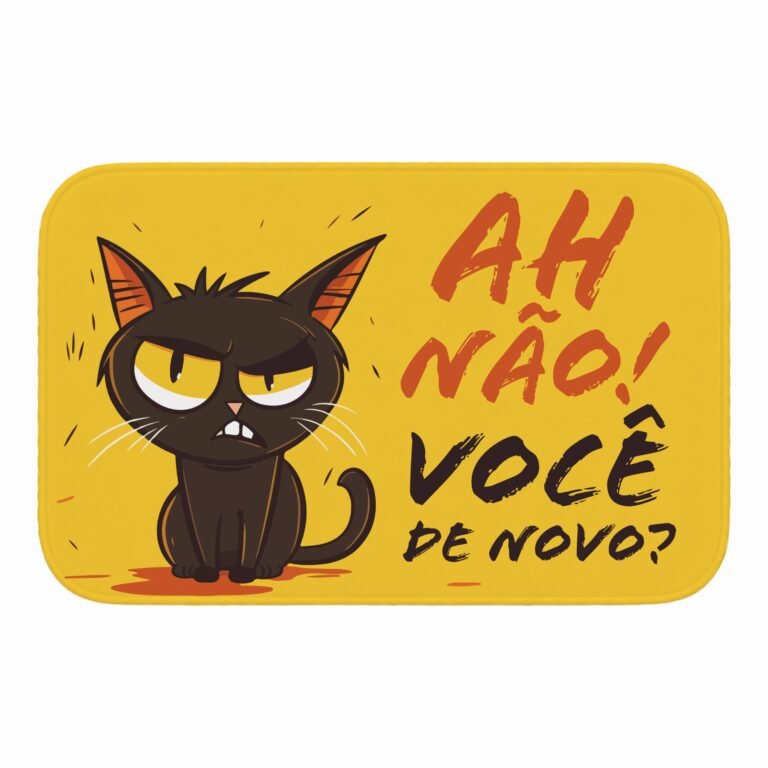 Tapete de Porta 60×40 – Pets – Você de Novo – Gato Preto