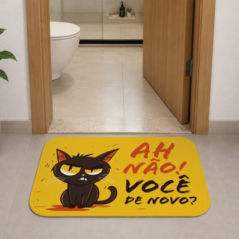 Tapete de Porta 60×40 – Pets – Você de Novo – Gato Preto