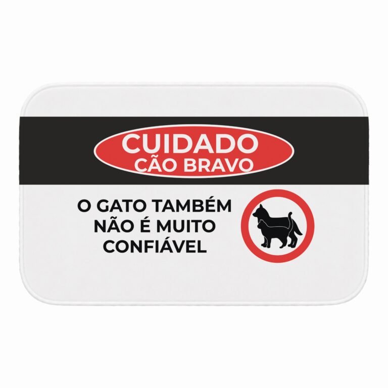 Tapete de Porta 60×40 – Pets – Cuidado – Cão e Gato
