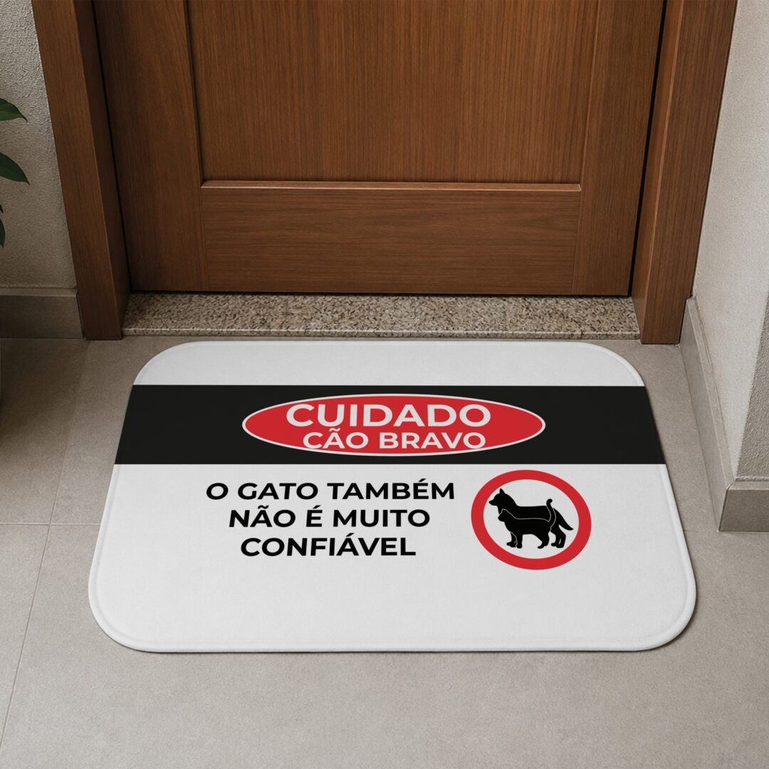 Tapete de Porta 60x40 - Pets - Cuidado - Cão e Gato