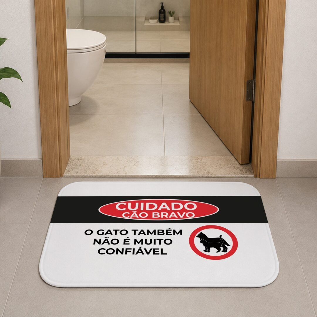 Tapete de Porta 60x40 - Pets - Cuidado - Cão e Gato
