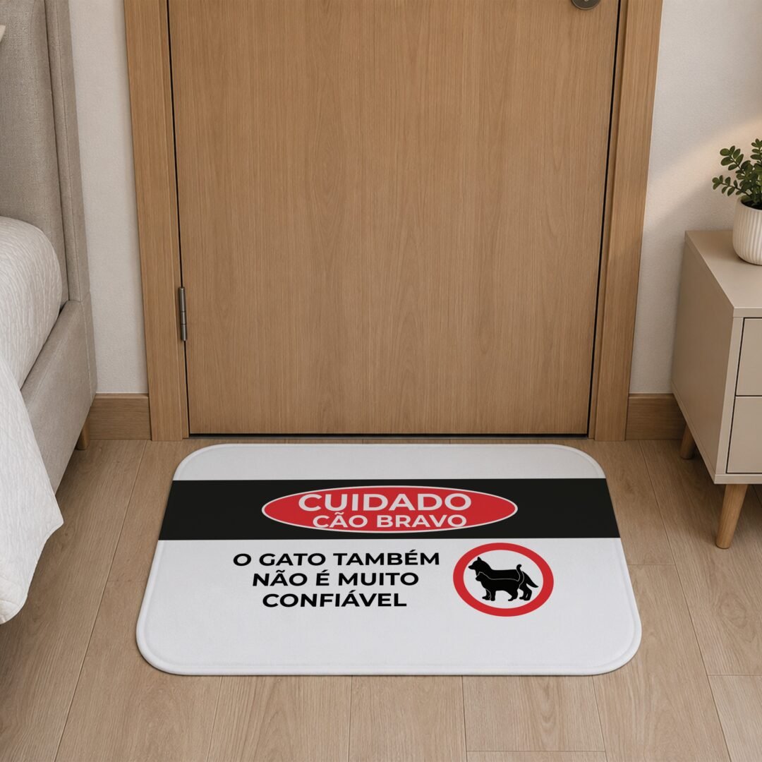 Tapete de Porta 60x40 - Pets - Cuidado - Cão e Gato
