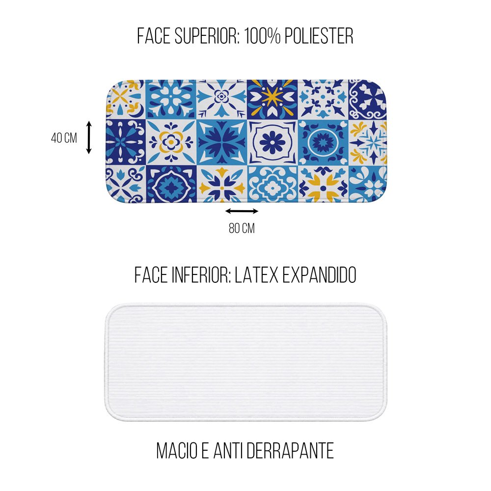 Tapete Multiuso 80x40 - Cozinha - Cerâmica Mediterrânea