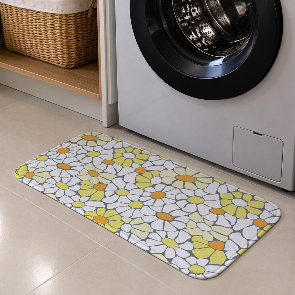 Tapete Multiuso 80x40 - Cozinha - Margaridas - Mosaico