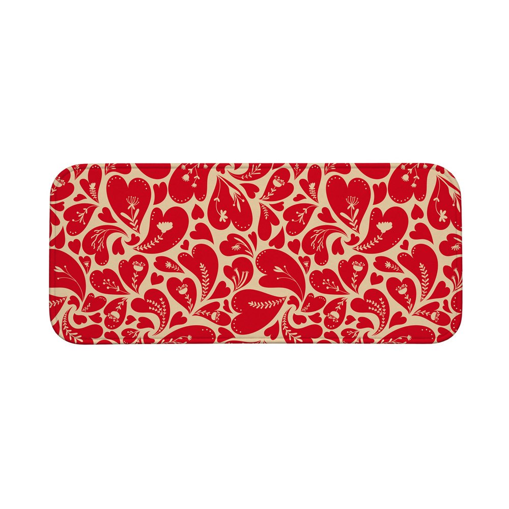 Tapete Multiuso 80x40 - Cozinha - Corações e Flores