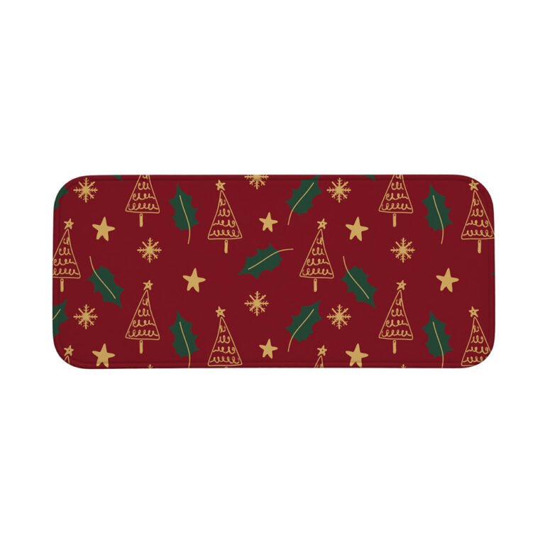 Tapete Multiuso 80×40 – Cozinha – Natal – Árvore e Folhas
