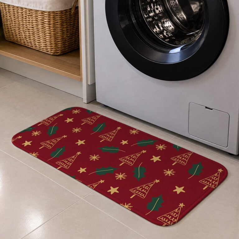 Tapete Multiuso 80×40 – Cozinha – Natal – Árvore e Folhas